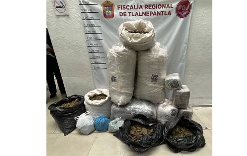 Confisca Fiscalía mexiquense 130 kilos de marihuana en Tlalnepantla